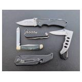 Five Folding Pocket Knives