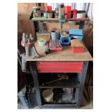 Metal Workbench with Reloading Equipment