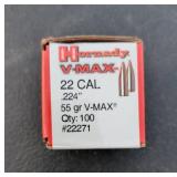 Hornady V-MAX .22 Cal 55gr Box of 100