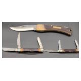 Three Old Timer Folding Knives