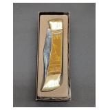 Golden Pocket Knife with Engravings