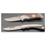 Two Puma Tec Folding Knives with Wood Details
