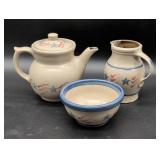 Stoneware Tea Set with Patriotic Motif