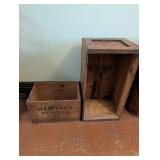 Two Wooden Crates Including Hercules Powder Box