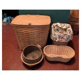 Woven Baskets and Lidded Hamper