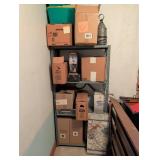 Shelving Unit with Household Items and Decor