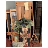 Wooden Table and Decorative Items Assortment