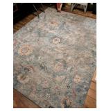 Area Rug with Floral Motif