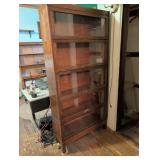 Oak Barrister Bookcase With Glass Doors