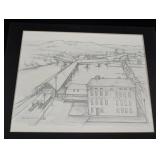 Pencil Sketch Reproduction of The Y Bridge