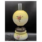 Electric Lamp with Floral Glass Shades