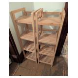 Wooden Slatted Shelving Units