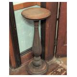 Wood Display Pedestal Stand with Turned Column