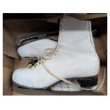 Johnson's White Figure Skates with Box
