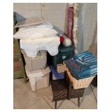 Sewing and Craft Supplies with Wooden Sewing Box