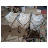 Chrome Metal Rolling Laundry Sorters