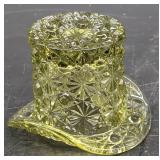 Pressed Glass Hat-shaped Toothpick Holder