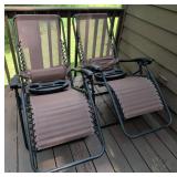 Folding Zero-Gravity Lounge Chairs