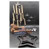Americana Decor and Star Motif Items