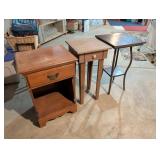 Three Wooden Side Tables