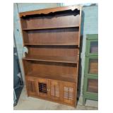 Wooden Hutch with Shelves and Cabinet Storage
