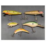 Vintage Fishing Lures with Treble Hooks