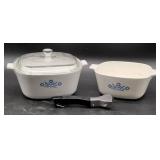 CorningWare Blue Cornflower Dishes with Lid and Ha