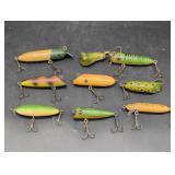 Wooden Fishing Lures with Treble Hooks