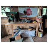 Tools and Supplies From Shed Work Table Clean-Out