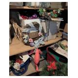 Spring-Themed Decor Items Including Wreaths and Fl