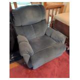 Gray Upholstered Recliner Armchair