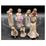 Willow Tree Figurine Collection with Floral Themes