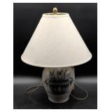 Salt Glaze Pottery Table Lamp with Shade
