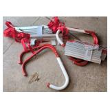 Two Aluminum Fire Escape Ladders with Red Straps