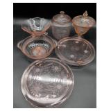 Pink Depression Glass Serving Ware
