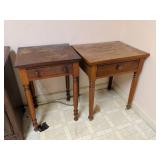Wood Single-Drawer Side Tables
