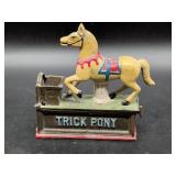 Cast Iron Trick Pony Mechanical Bank