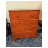 Wooden Six-Drawer Dresser with Knob Pulls