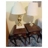 Wood End Tables with Queen Anne Legs