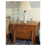 Oak Dresser with Mirror, Lamps Included