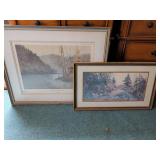 Framed Landscape Art Prints, Including 'Kentt