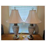 Painted Table Lamps with Shades
