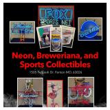 Neon, Breweriana, and Sports Collectibles