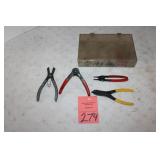 Snap Ring Pliers, bits, and case
