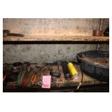 Oil Drain Pan and Tools