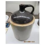 #5 CROCK JUG - SOME CHIPS AND A CRACK