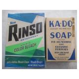 QTY 2 VINTAGE LAUNDRY SOAP-"NEW RINSO DETERGENT" &