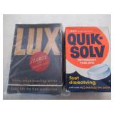 QTY 2 VINTAGE LAUNDRY SOAP-"LUX" & "QUIK-SOLV"