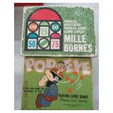 QTY (2) VINTAGE GAMES-"POPEYE-A NEW CARD GAME FOR