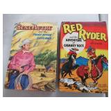 QTY 2 CLASSIC HARDBACK BOOKS "GENE AUTRY & THE THI